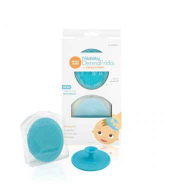 Baby Bath Silicone Brush by Fridababy | DermaFrida The SkinSoother Baby Essential for Dry Skin, Cradle Cap and Eczema (2 Pack)