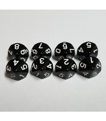 Spindown d10 Dice (8 Pack) Great For Magic: The Gathering