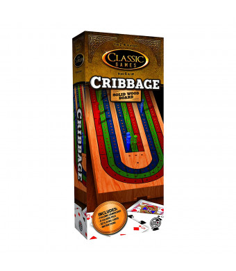 TCG Toys Solid Wood Cribbage Board Game