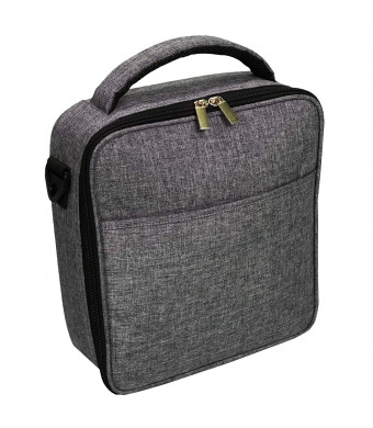 UPPER ORDER Durable Insulated Lunch Box Tote Reusable Cooler Bag 25% LARGER Greater Storage (Charcoal Gray)