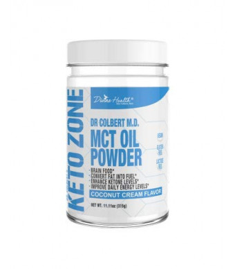 Keto Zone MCT Oil Powder | Coconut Cream Flavor | 30 Day Supply | 75/C8 25/C10 | 0 Net Carbs | All Natural Keto Approved For Ketosis |