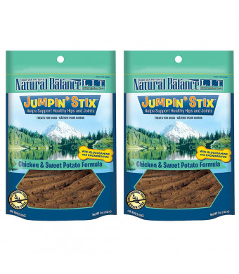 Natural Balance L.I.T. Limited Ingredient Treats Jumpin' Stix Dog Treats - 5 Ounces - Chicken and Sweet Potato (2 Pack)