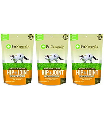 (3 Pack) Pet Naturals of VT Hip + Joint Supplements for Cats