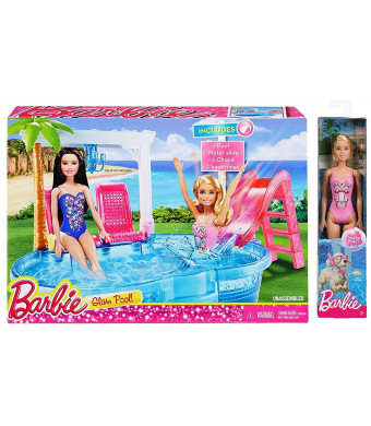 Barbie Glam Pool Playset with Bonus Beach Barbie Doll!