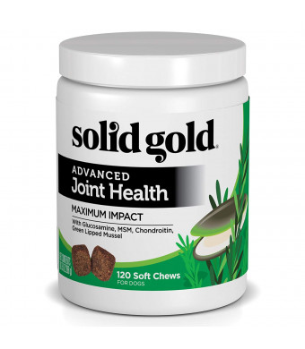 Solid Gold Glucosamine and Joint Health Chews for Dogs; Natural, Holistic Grain-Free Supplement with Glucosamine, MSM and Chondroitin