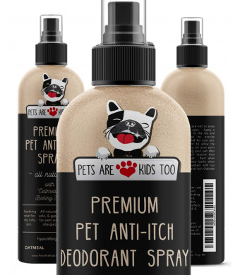 Premium Pet Anti Itch Spray and Scent Freshener! ALL NATURAL and Hypoallergenic! Soothes Dogs and Cats Hot Spots, Itchy, Dry, Irritated Skin! Reduces Odor and Allergy Relief! Smells Amazing! (1 bottle)