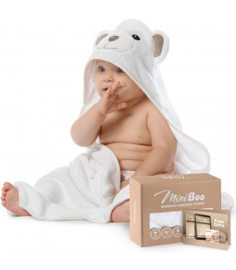 Premium Ultra Soft Organic Bamboo Baby Hooded Towel with Unique Design  Antibacterial and Hypoallergenic Baby Towels for Infant and Toddler  Suitable as Baby Gifts