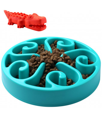 ARKEBAN Slow Feed Dog Bowl, Dog Chew Toy, Fun Feeder Slow Bowl, Bloat Stop Dog Puzzle Bowl Maze, Cat Food Water Bowl Pet Interactive Non Skid Design
