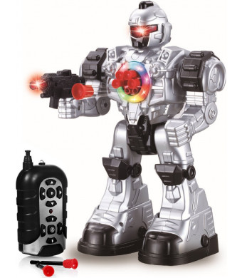 Play22 Remote Control Robot Toy - Robots for Kids Superb Fun Toy - Toy Robot Shoots Missiles Walks Talks and Dances with Flashing Lights 10 Functions - Best RC Robot Gift for Boys and Girls -Original