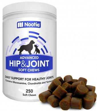  Glucosamine Chondroitin for Dogs - 250 Training Size Dog Treats - Daily Chewable Dog Glucosamine with Tumeric - MSM - Hip and Joint Soft Chews 250 ct -2 Month Supply - All Breeds and Sizes USA