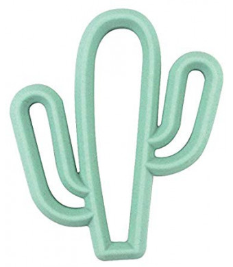 Itzy Ritzy Silicone Baby Teether  BPA-Free Infant Teether with Easy-to-Hold Design and Textured Back Side to Massage and Soothe Sore, Swollen Gums, Cactus