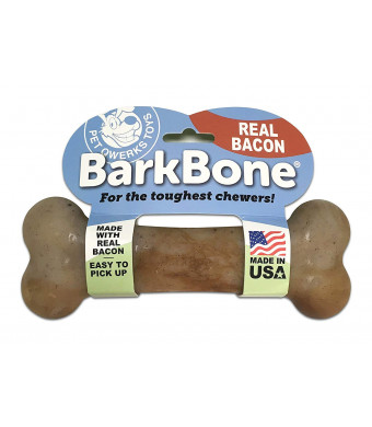 Pet Qwerks BarkBone Dog Chew Toys for Aggressive Chewers, Made in USA