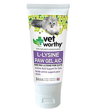 Vet Worthy Lysine Paw Gel Aid for Cats (3 oz)