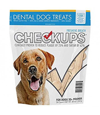 Checkups- Dental Dog Treats, 1Pack (48oz (24 Count Each )) Ak%Hles