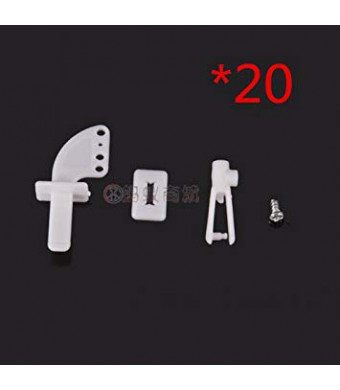 Cr 20 Sets Rudder Servo Rob Angle Clevis Set With 1mm Chuck Screw For RC Airplane