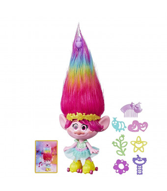Trolls Party Hair Poppy Musical Doll, Sings "Hair in The Air" When You Pull Up Her Hair, Over 40 Sounds and Phrases E1471