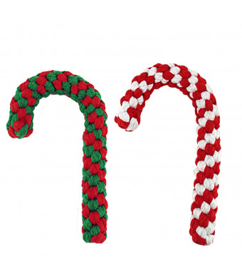 Candy Cane Rope Toy,Puppy Chew Dog Toys Interactive and Cotton Rope Toys and Christmas Decoration, Puppy Pet Play Chew and Training Toy for MediumandLarge Dog Pet Teeth Cleaning
