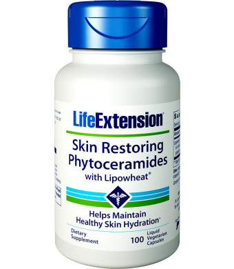 Life Extension Skin Restoring Phytoceramides with Lipowheat Liquid Capsules, 30 Count