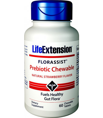 Life Extension Florassist Prebiotic, 60 Chewable Tablets
