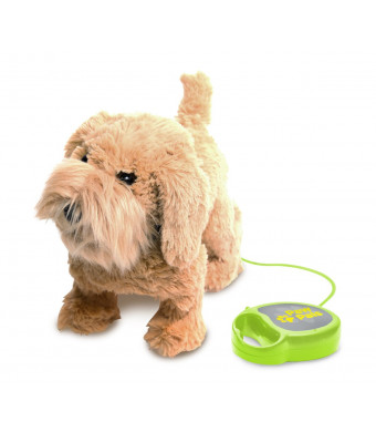 Meva PawPals Kids Walking and Barking Puppy Dog Toy Pet with Remote Control Leash ... (Brown)