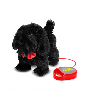 Meva PawPals Kids Walking and Barking Puppy Dog Toy Pet with Remote Control Leash ... (Black)