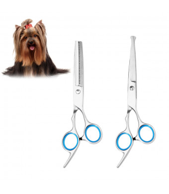 UEETEK Sharp and Strong Stainless Steel Blade Dog Cat Grooming Scissors Pet Grooming Kit- PACK OF 2