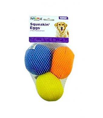 Outward Hound Kyjen 31016 Squeakin' Eggs Egg babies Replacement Dog Toys Squeak Toys 3-Pack, Large, Multicolor