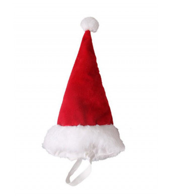 ANIAC Children Large Pet Costume Red Christmas Hat Pointed Xmas Cap for Kids Big Dogs