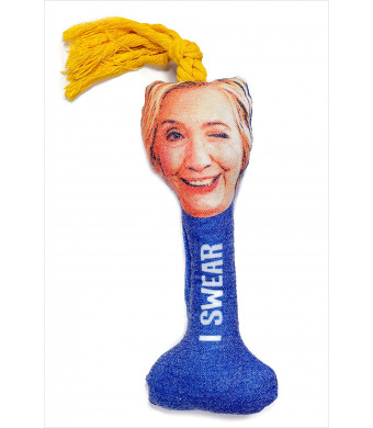Funneebones.com Hillary Clinton Winking Eye pet chew Toy