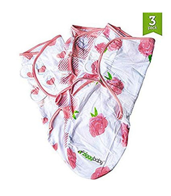 Baby Swaddle Blanket Wrap Set (3 Pack) Pink Peony, Pink Heart, Pink Buffalo Plaid