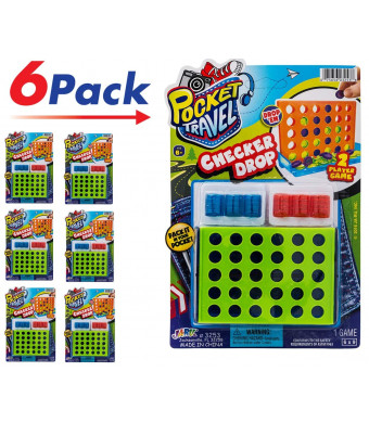 Checker Drop (Pack of 6) by JARU | Portable Board Game | Item #3253-6