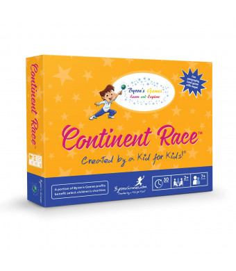 Educational Board Games for Families and Kids - A Fun, Interactive Geography Card Game for The Whole Family - Learn as You Race Around The World - Continent Race from Byrons Games - 7 and Up
