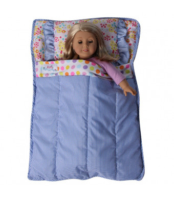 Baby Whitney Quilted Patchwork 18" Doll All-in-One Bed Comforter (DOLL NOT INCLUDED)