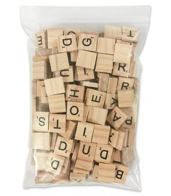 PerriRock 200 Pcs Scrabble Letters - 2 Complete Sets - Wood Tiles - Great for Crafts, Letter Tiles, Spelling by Clever Delights