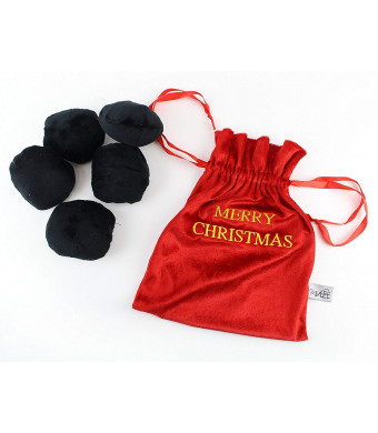 Midlee Bag of Coal Plush Christmas Dog Toy