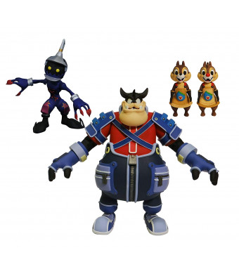 DIAMOND SELECT TOYS Kingdom Hearts Select Series 2: Pete, Chip and Dale, and Soldier Action Figure Set