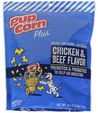 Pupcorn Plus Puffed Dog Treats w/Prebiotic and Probiotics
