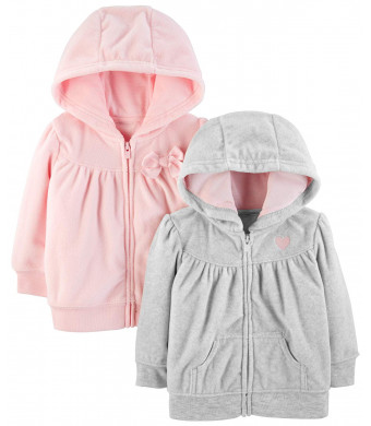 Simple Joys by Carter's Baby Girls' 2-Pack Fleece Full Zip Hoodies