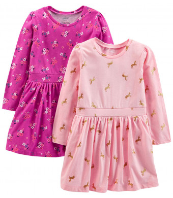 Simple Joys by Carter's Toddler Girls' 2-pack Long-Sleeve Dress Set