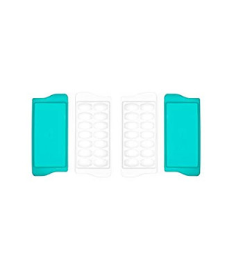 OXO Tot 2-Piece Baby Food Freezer Tray with Protective Cover, Teal