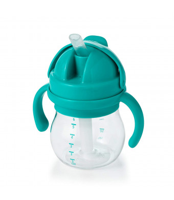 OXO Tot Transitions Straw Cup with Removable Handles, Teal, 6 Ounce