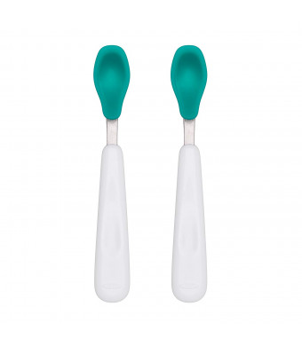 OXO Tot Feeding Spoon Set with Soft Silicone, Teal