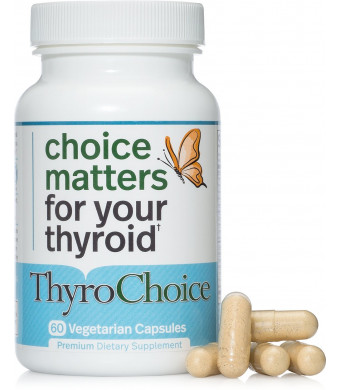 ThyroChoice - Premium Thyroid Support Supplement with Exceptional Levels of Bioavailability - 17 Ingredient Unique Formula - Soy, Gluten, and GMO Free