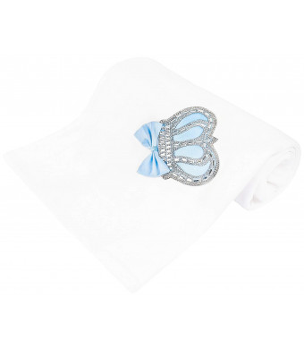 Lilax Baby Boy Newborn Crown Jewels Swaddle Receiving Blanket