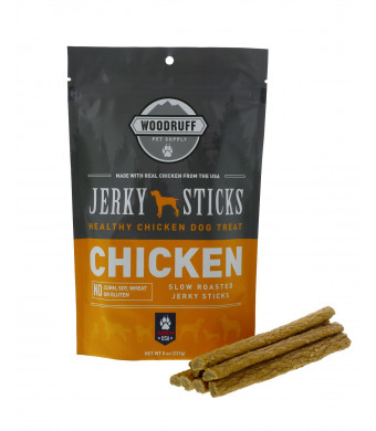 Woodruff Pet Supply Dog Jerky Sticks | Healthy Natural Gourmet Dog Jerky Chews - Free of Corn, Soy, Wheat, and Gluten ...