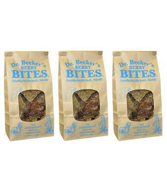 Dr. Becker's Bites Grain Free Treats For Dogs and Cats, 3 Pack in Crush Resistant Box
