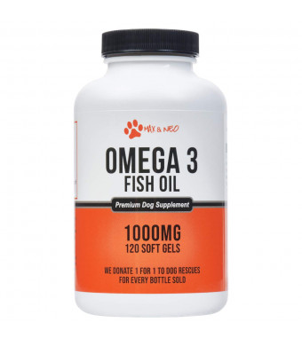 Max and Neo Omega 3 Fish Oil Dogs 1000mg - We Donate One One to Dog Rescues Every Product Sold