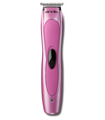 Andis Artistic Cordless Grooming Trimmer with T-Blade - Professional Animal/Dog Grooming, Pink (25185)