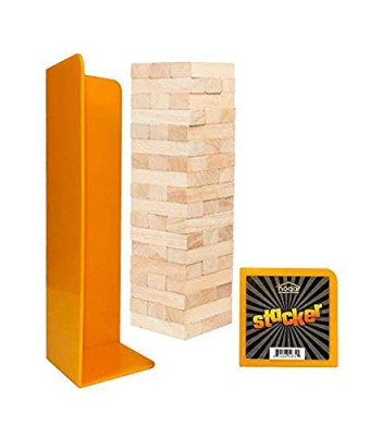 Wood Block Tower Stacking Tray Game Accessory Ages 6 to Adult - Compatible with Tipsy Tower, Lewo, WE Games and More