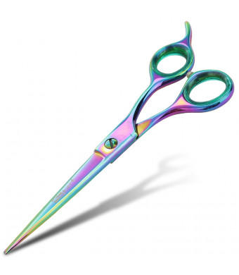 Sharf Professional 6.5" Rainbow Pet Grooming Scissors: Sharp 440c Japanese Clipping Shears for Dogs, Cats and Small Animals| Rainbow Series Hair Cutting/Clipping Scissors w/Easy Grip Handles